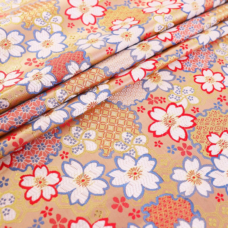 Satin pattern material Brocade jacquard seam fabrics For of cheongsam and kimono patchwork clothes fabric