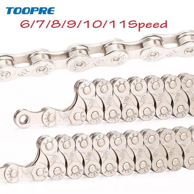 Bicycle Chain 6/7/8/9/10/11 Speed 116 Links MTB Mountain Bike Road Folding Bike Chain Fixed Gear Bicycle Single Speed Chain 114L