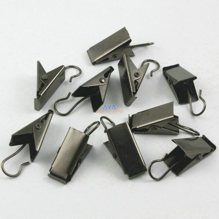 50 Stuks 39x11mm Gunmetal Haak Clips voor Gordijn Gordijn