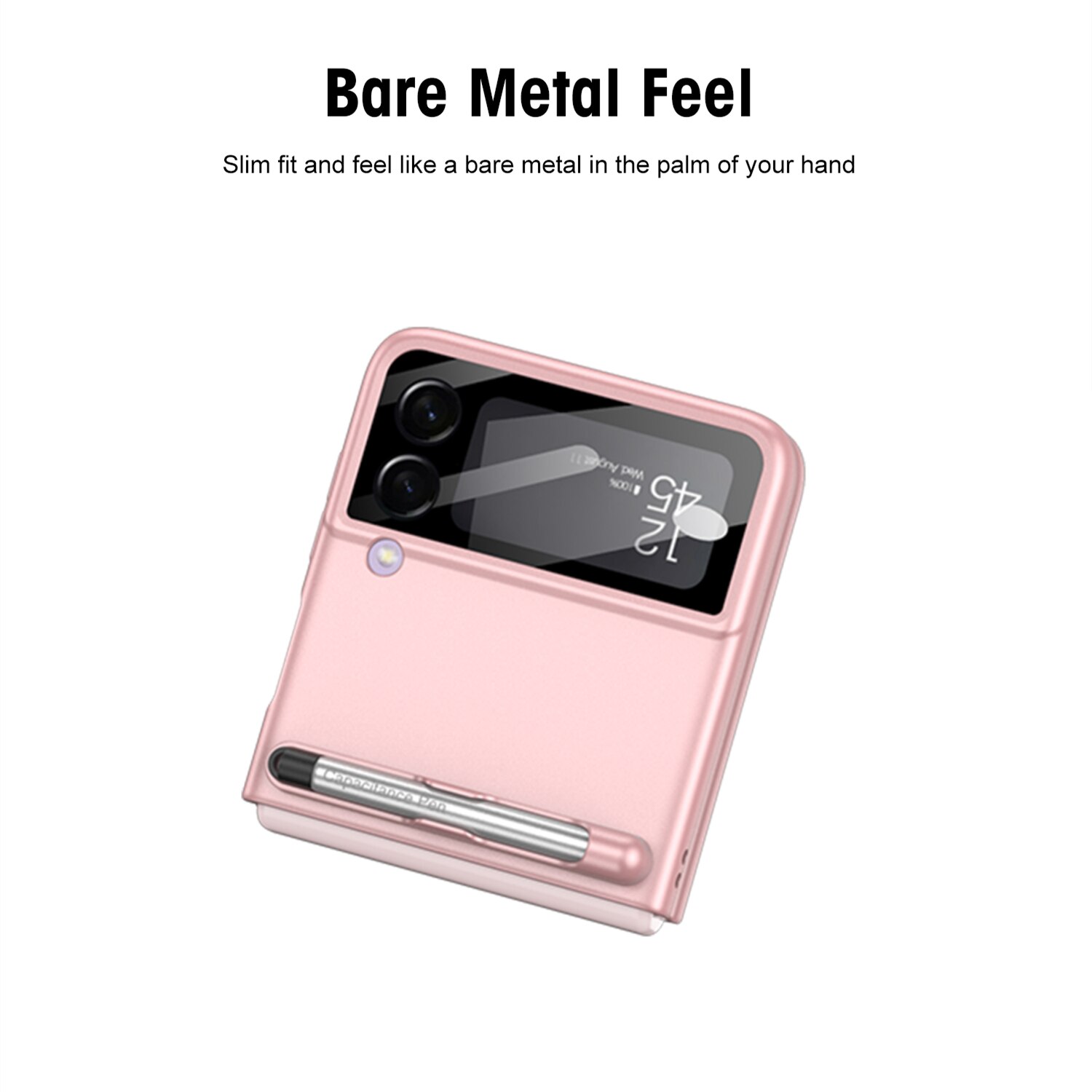 Coque avec fente pour stylo, Protection complète en verre, pour Samsung Galaxy Z, Flip 3, Flip3, 5G, 2022