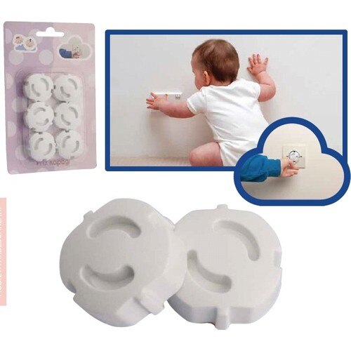 Sécurité électrique Minisium produit de sécurité enfant (cache prise-prise murale Min Protection enfant (mise à la terre) paquet Inter 6 pièces