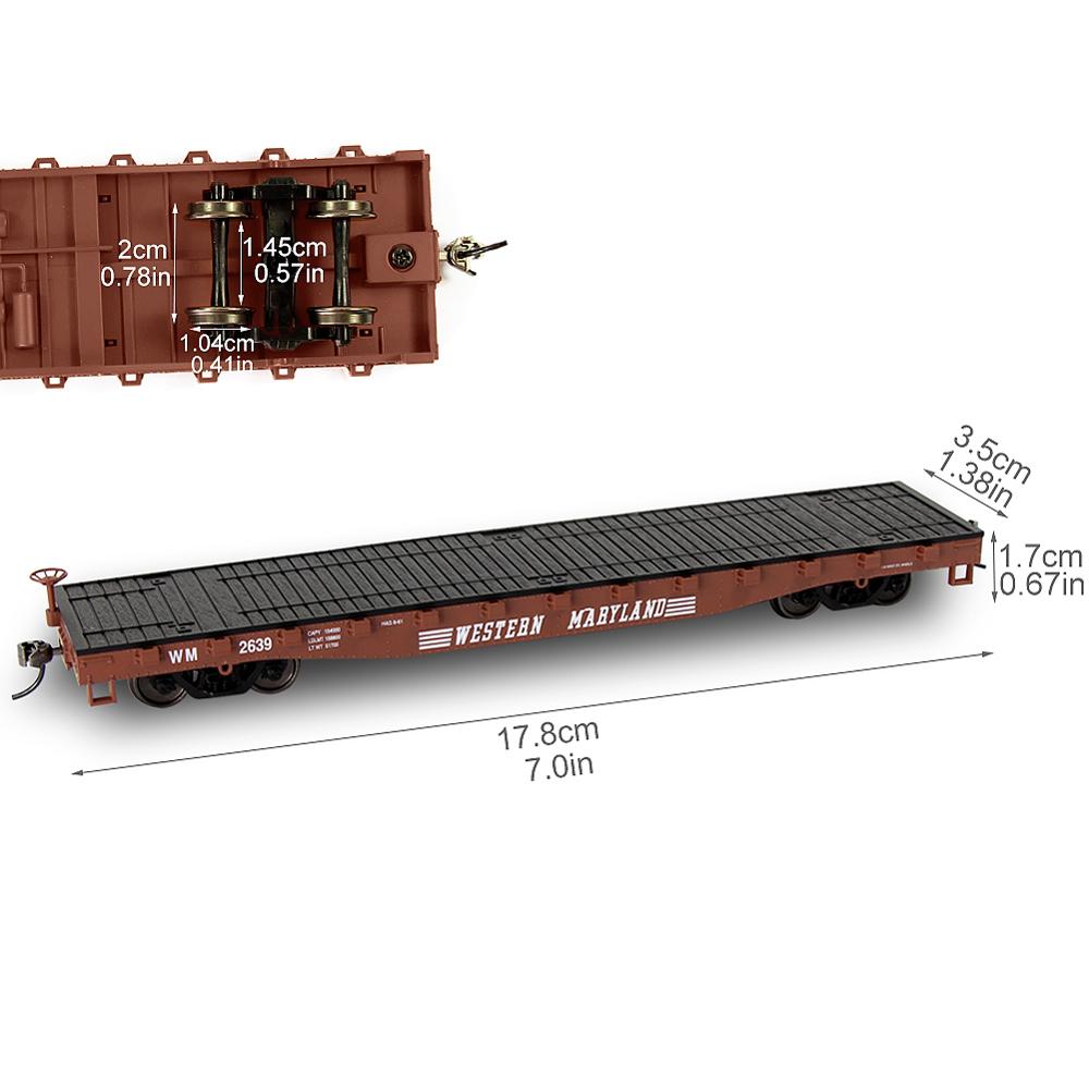 C8741 Model Railway Layout HO Scale 1:87 52ft Flat Car with 40&#39; 20&#39; Container Oil Tanks Lot