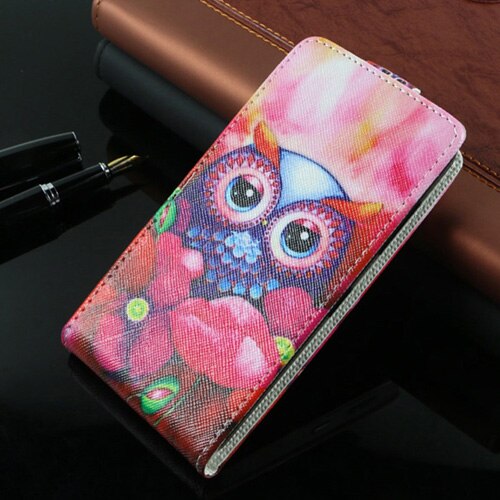 For Huawei Honor 10 Lite Cases TPU Flip Back Phone Pu Leather Cover for Honor 10 Lite Cover Cartoon Vertical Case: Owl