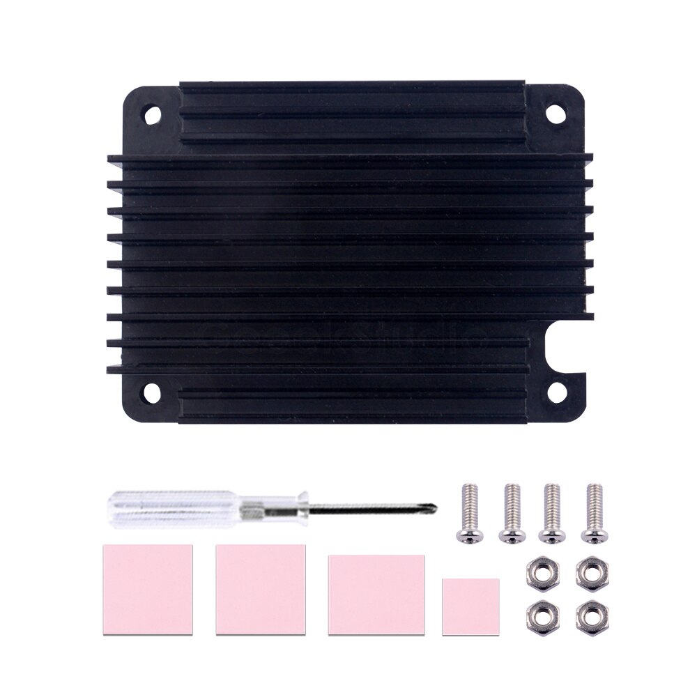 Raspberry Pi Aluminum Alloy CNC Extreme Heat Sink Kit Adjustable Speed Cooling Fan For Raspberry Pi CM4 Module: Without Cooling Fan