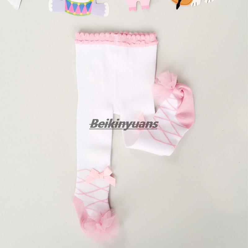 Baby Girl Tights Cotton Newborn Tights Pantyhose Autumn Winter Bow Lace Baby Stockings Toddler Infant Baby Meisje Tights