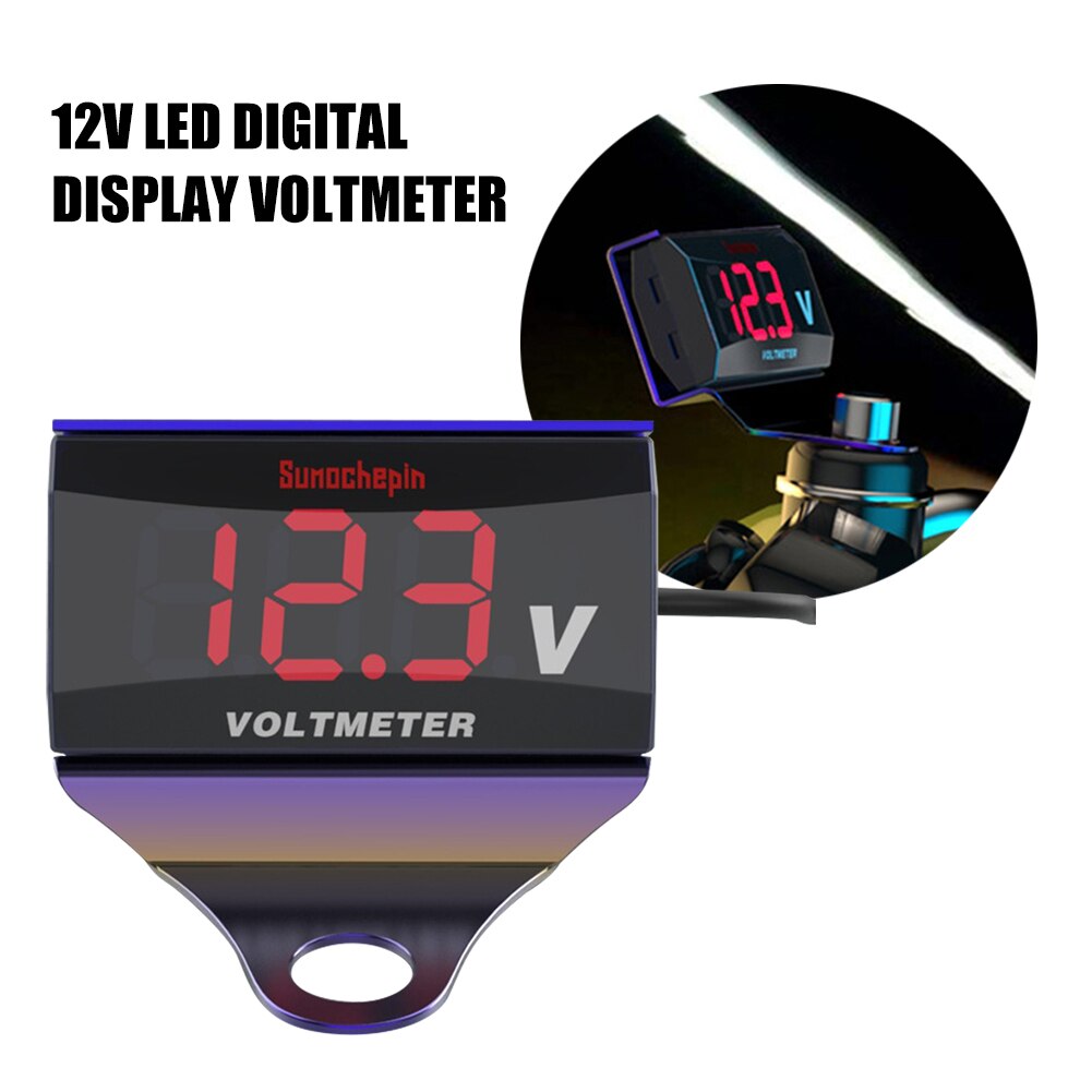 12V LED Digital Anzeige Voltmeter Auto Motorrad Spannung Volt Messgerät Tafel Meter für Auto Motorrad Stiefel Marine Lkw RV ATV: Wassermelone-verrotten