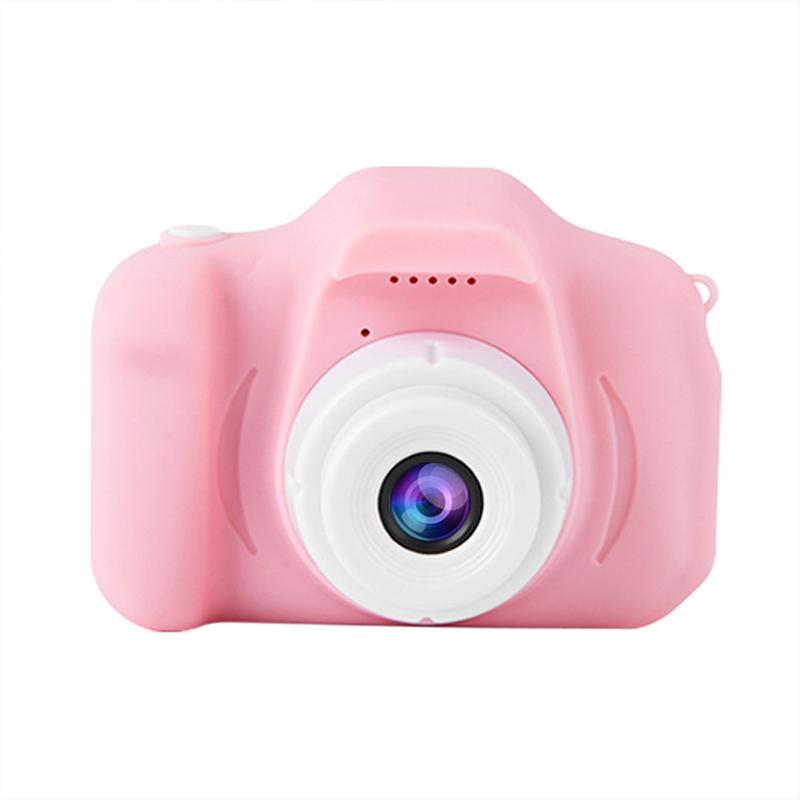 Mini Hd Camera Toy Small Slr Portable Children Digital Camera Educational Toy: Pink