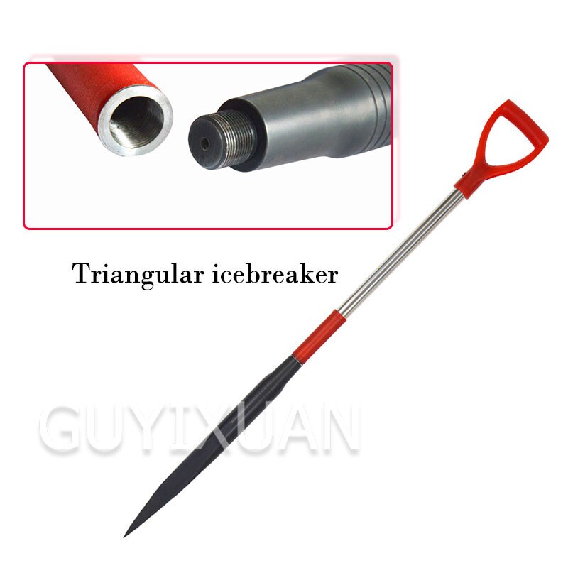 Triangular ice chisel Detachable and portable ice chisel Ice surface opener Winter fishing ice tools