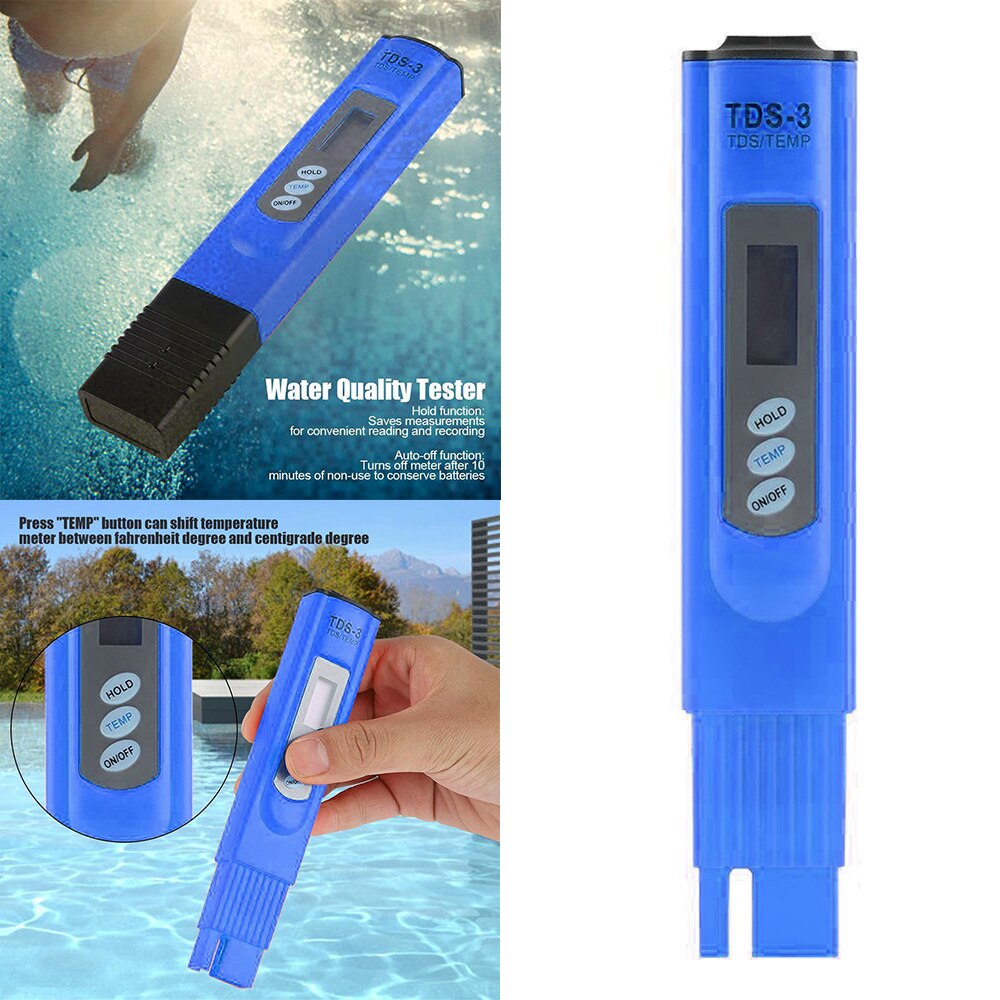 Digital Purity Meter Pen Home Kitchen Drinking Tap Water Tester Pen Aquarium Water Test Swimming Pool Indicator Safety