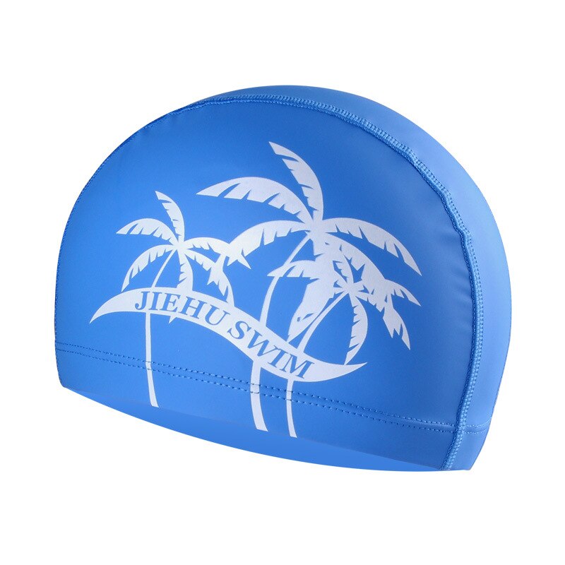 Casquette de natation pour Sports aquatiques, cheveux longs, Super élastique, utilisé pour femmes et hommes adultes: Blue Coco