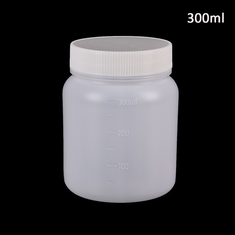300ml opbevaringshylster til laboratoriekemikalier, hvid plastflaske med bred mund