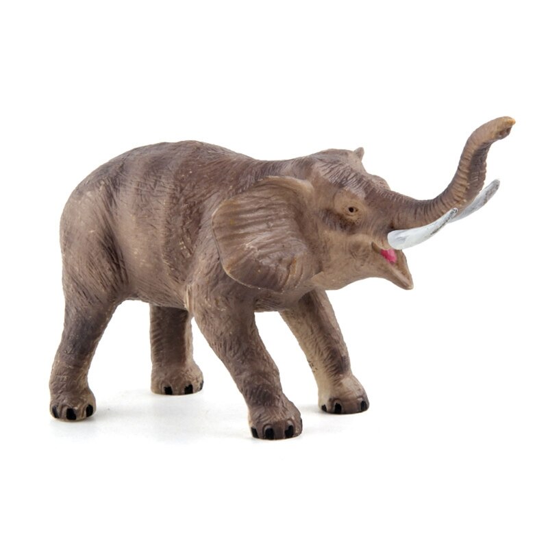 Animal Figurines Toys Preschool Educational Zebra/Polar Bear/Elephant/Tiger/Lion/Rhino Forest Animals Sets Cupcake Decor: Elephant