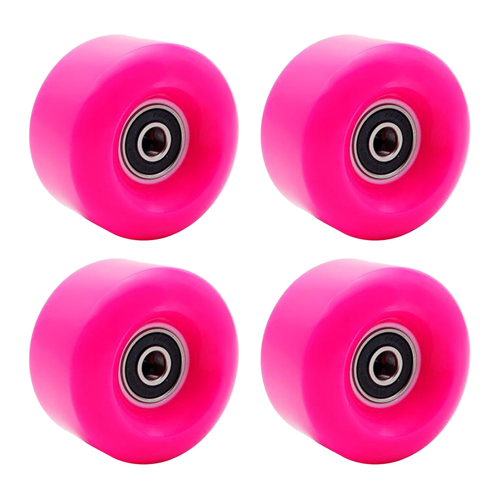 Inline Skate Wheel PU Wear-Resistant 58mm 82A Wheels Replacement Parts: Rosy