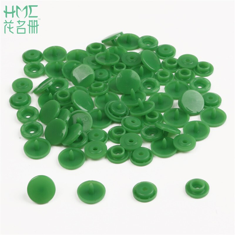 Lowest Price 50 Sets Baby Resin Snap Buttons T5 12mm Plastic Snaps Clothing Accessories Press Stud Fasteners Clips Scrapbooking: Grass Green