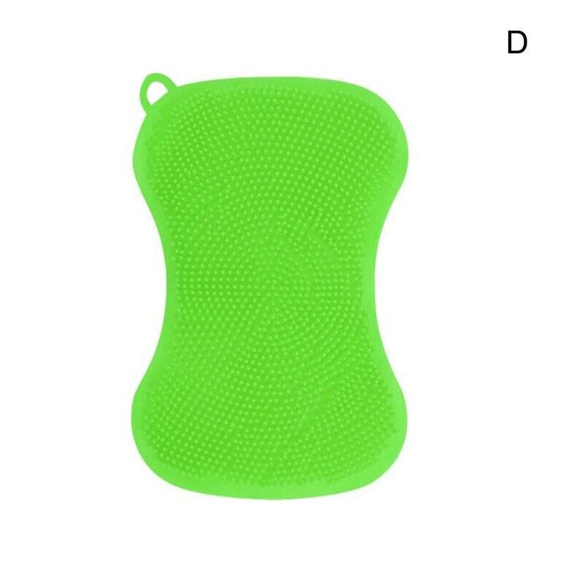 Silicone Kitchen Sponge Brush Washing Dish Cleaning Guarded Gadgets Hand Soft Fruit Vegetable A4X6