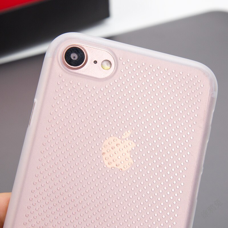 Heat Dissipation Breathable Cooling Case For iPhone 7 8 PLUS Hollow hole Cover Ultrathin PP