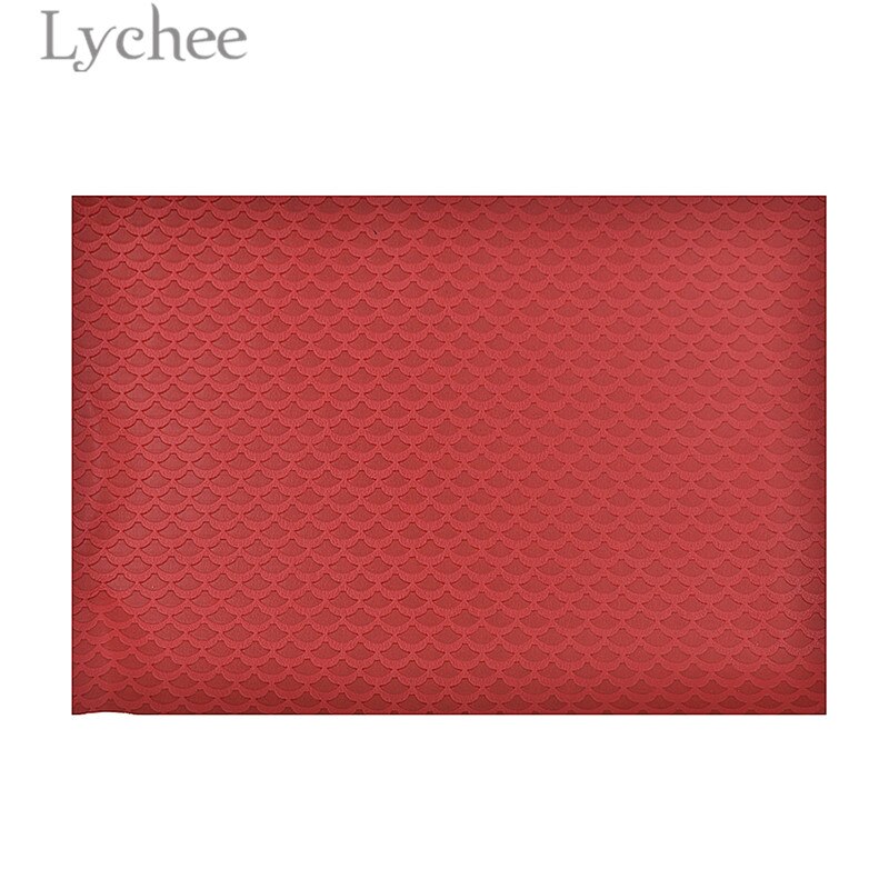 Lychee 15 x 21cm a5 schelp zeemeermin reliëf imitatieleer stof synthetisch leer diy materiaal voor handtas kledingstukken: 7
