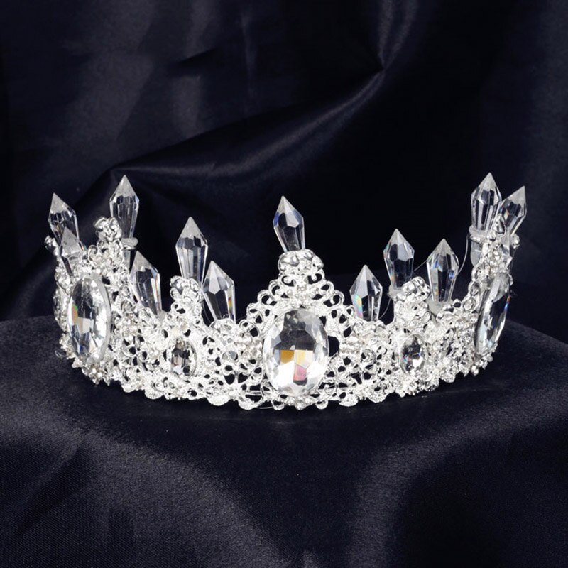1PC Crystal Diamonds Pearl Crown Cake Toppers Baptism Birthday Wedding Cake Decoration Supplies Happy Birthday Hats Tiara: crystal