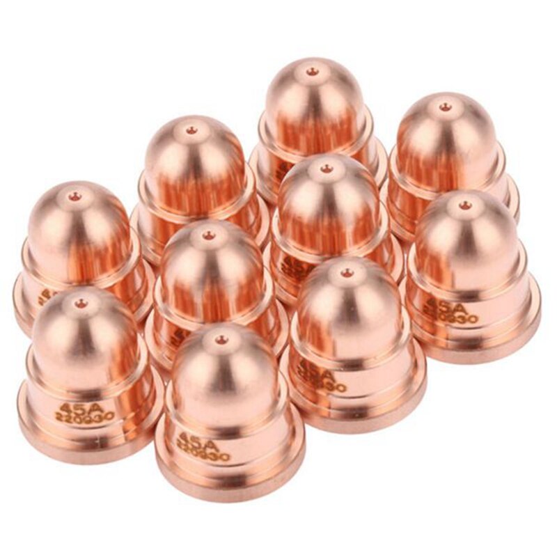 50 Pcs 45A Nozzle 220930 Nozzle for Plasma Cutting Torch Consumables Fine Cut Processes Welding & Soldering Supplies