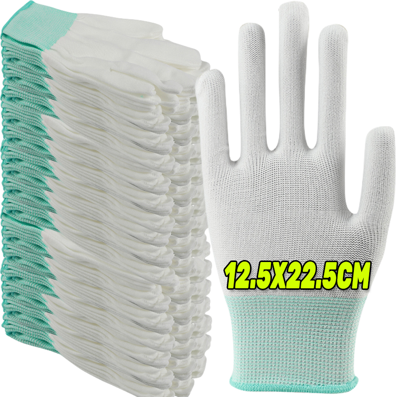 1/10 Paar antistatische Handschuhe, antistatisch, ESD, elektronischer Arbeitshandschuh, PU-beschichtet, handflächenbeschichtet, rutschfest, für den Fingerschutz: Rot / 2