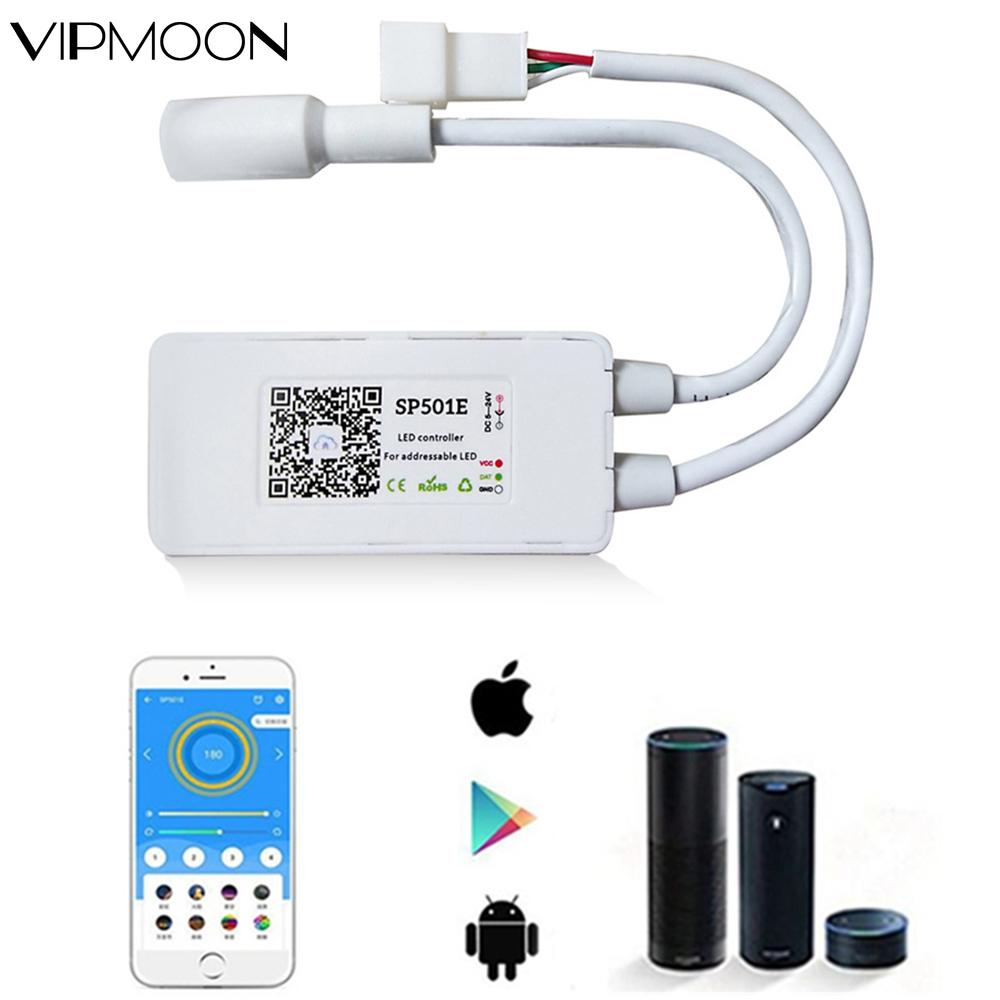 SP501E Alexa Google Home Smart Home Pixel LED WiFi SPI Controller Voice Control for WS 2811 2812 2815 SK6812 Pixel Strip DC5-24V
