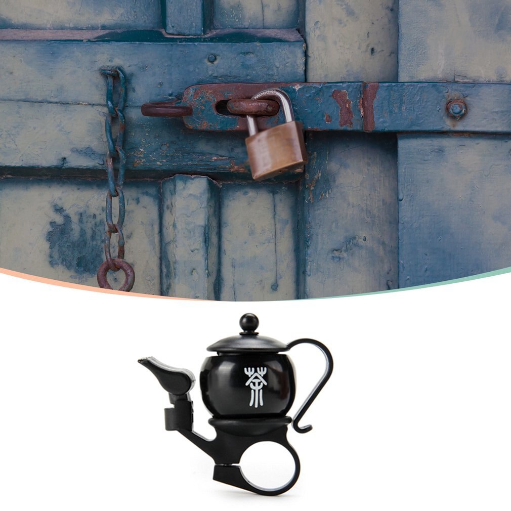 Fietsbel Novelty Mini Theepot Vormige Fiets Bell Ring (Zwart)