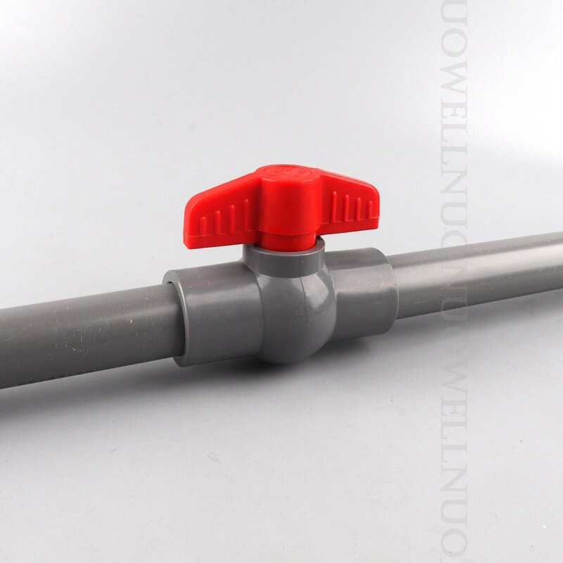 2pcs PVC Pipe Socket Ball Valve Water Pipe Socket Connector I.D 20 25 32 to 50mm Water Supply Tube Ball Valve Pipe Joints
