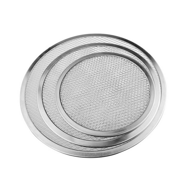 Nonstick bagegrej pizza pande aluminium pizza skærm til køkken restaurant pizza net aluminium fortykket pizza bageware net