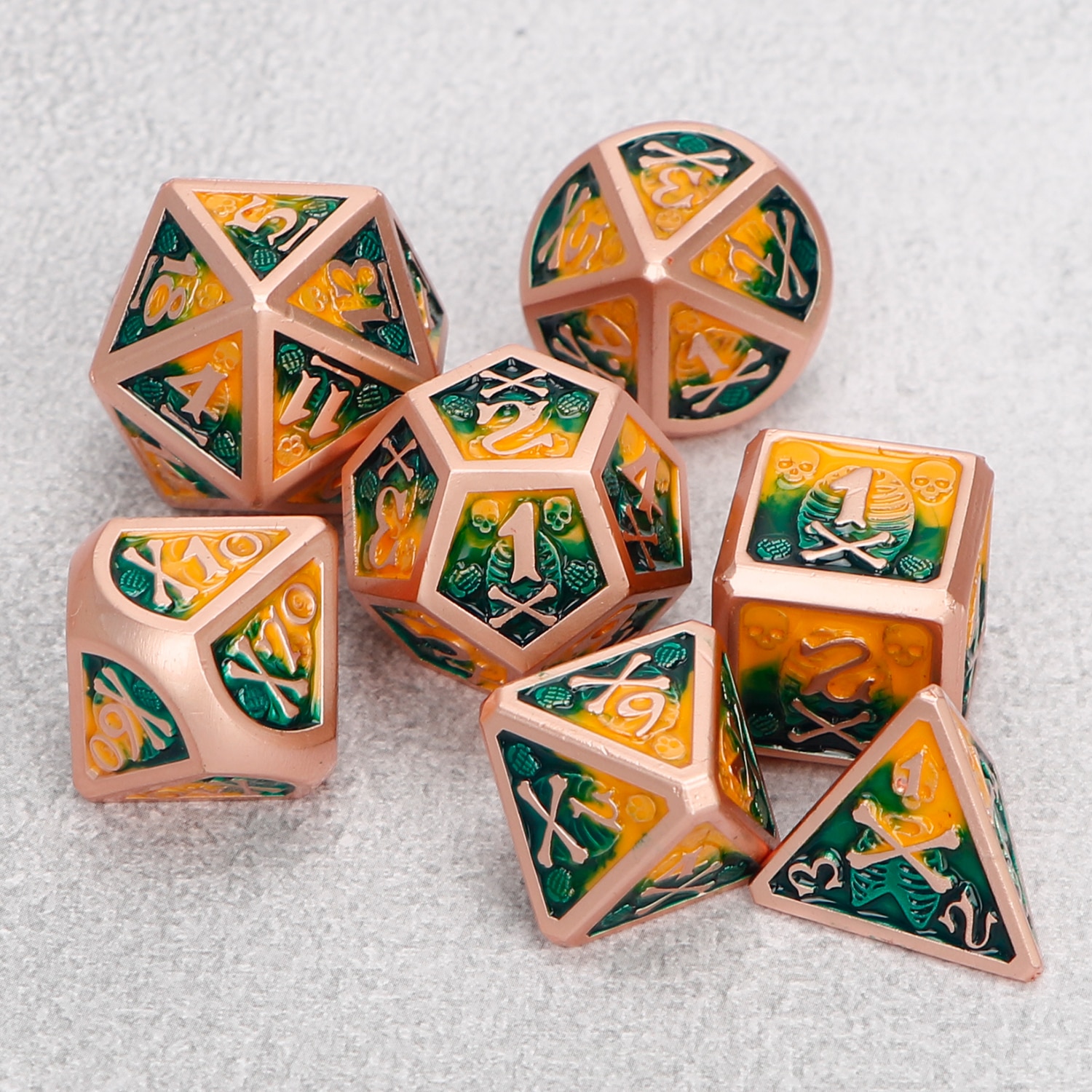 Mdn dés métal mdn jeu de dés solide métal polyèdre D & D dés TRPG jeux jeu de société dés donjon et Dragon d20 mdn dés mdn: TP5