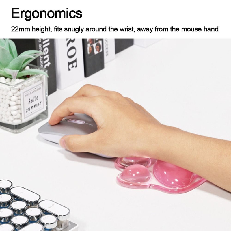 Cute Transparent Cat's Paw Shaped Mouse Pad Comfortable Non-Slip Wrist Rest Pad Mouse Wrist Rest Elbow Rest Mat Wrist Support