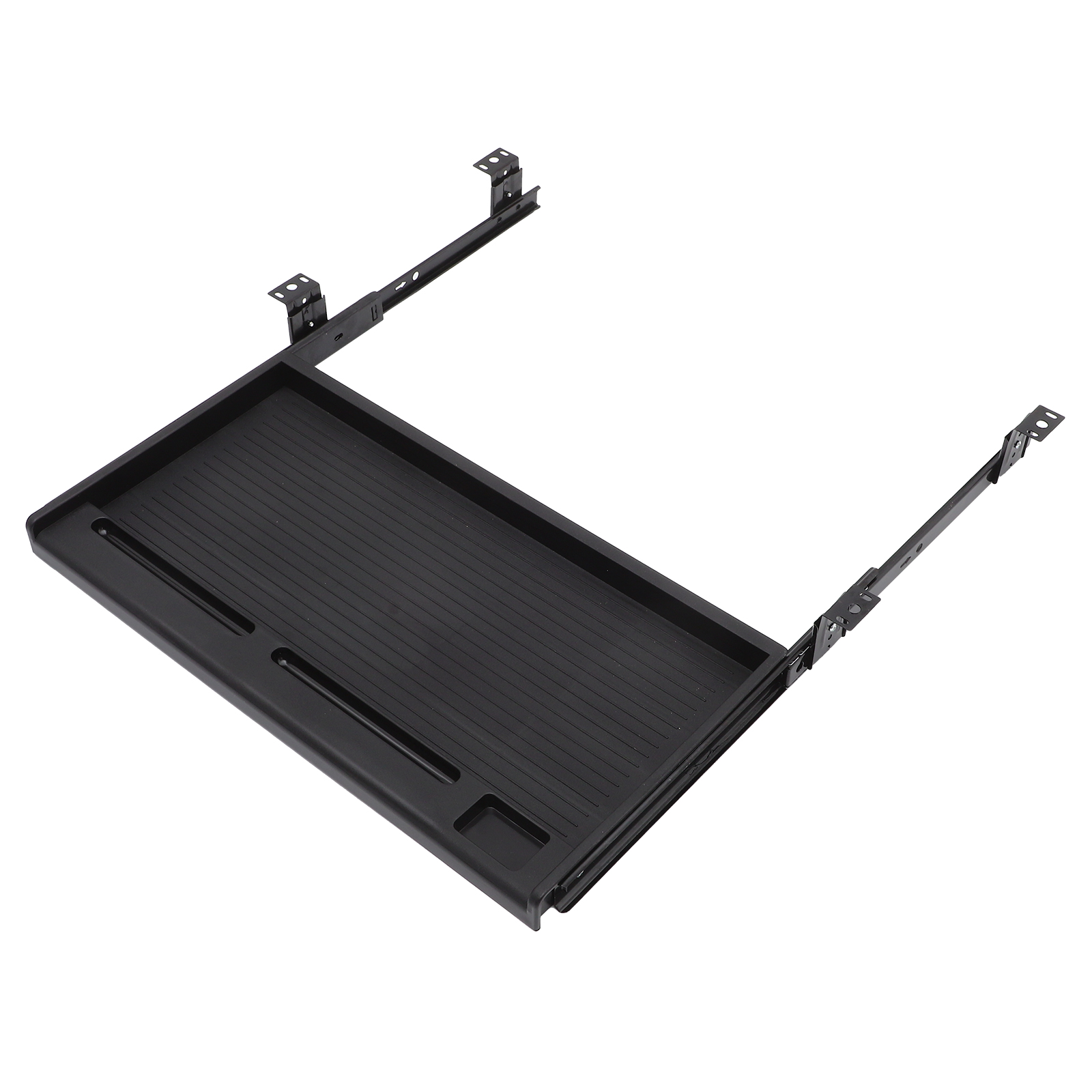 Schubladen-Tastaturablage-Halter für Schreibtisch unter verschiebbarem Regal. Der Tisch ausziehbarer schwarzer Computerbüro: Default Title