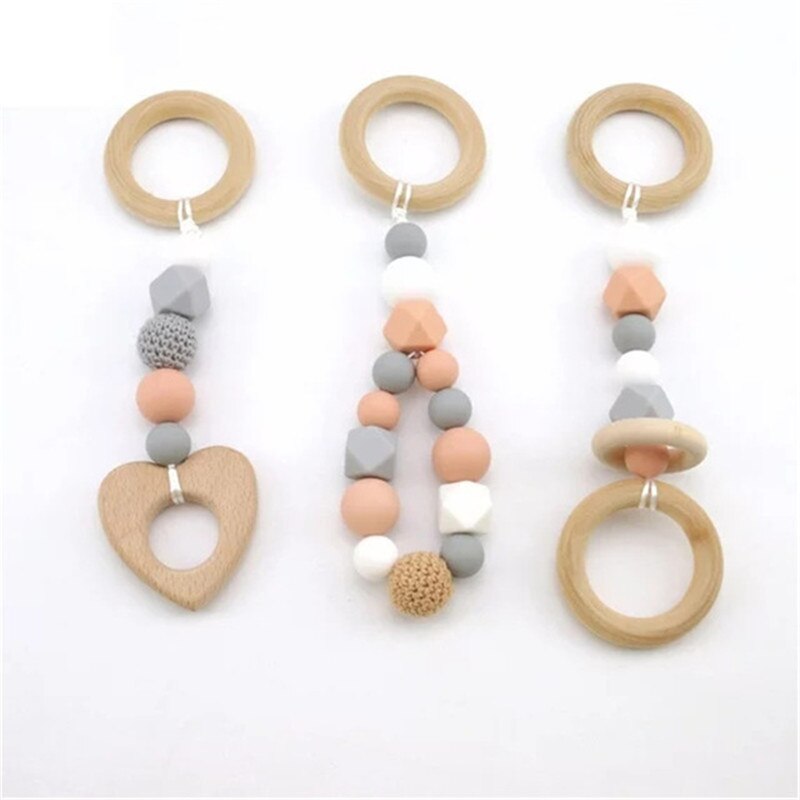 Nordic Houten Baby Gym Accessoires & Play Gym Rammelaar Speelgoed Set Frame Nursery Decor Montessori Sensory Speelgoed Babyrammelaars Beste: Type 2