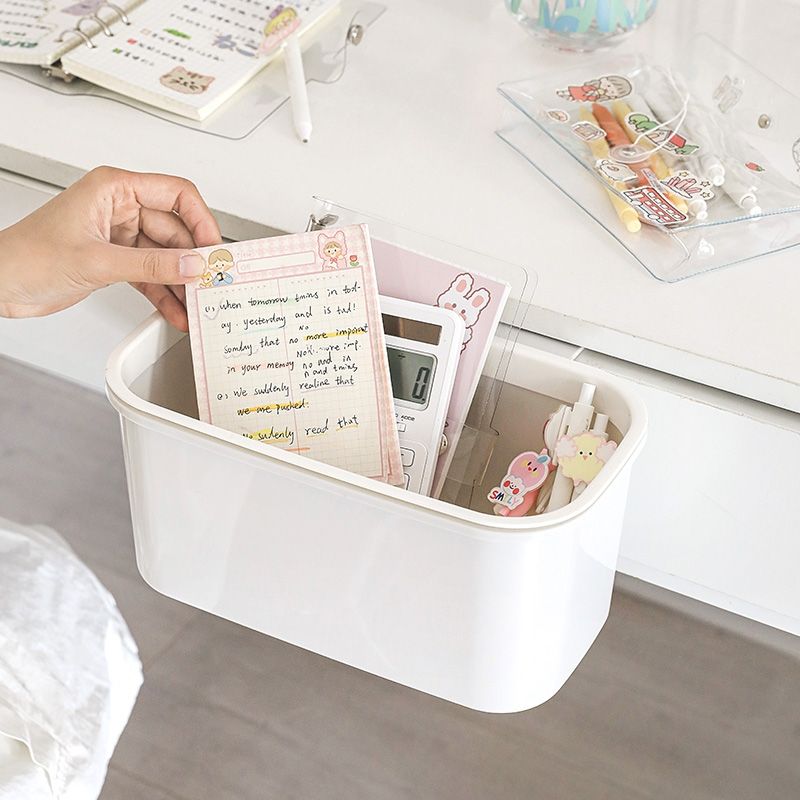 Panier de rangement en plastique suspendu à l&#39;arrière, petit seau suspendu multifonctionnel Portable, panier de rangement de cuisine, outil