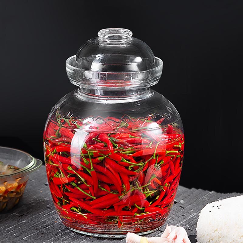 1500/2500 ml Thicken Glass Pickle Jar Home Pickling Pickles Container Kitchen Accessories Kimchi Jars Pickled Storage Tank
