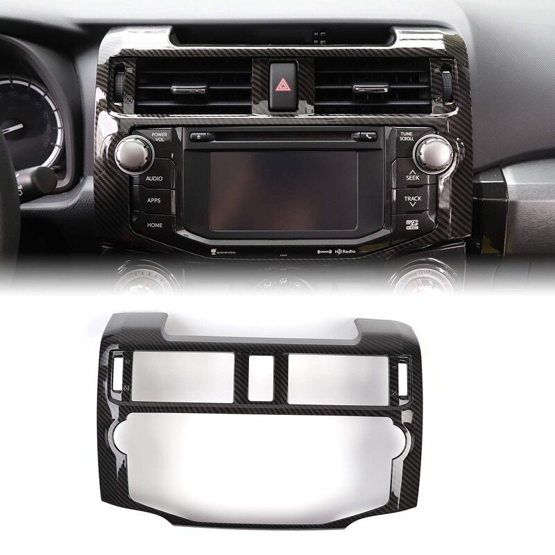 Center Console Navigation Trim Panel Center Console Dashboard Cover for Toyota 4Runner, Carbon Fiber Pattern: Default Title