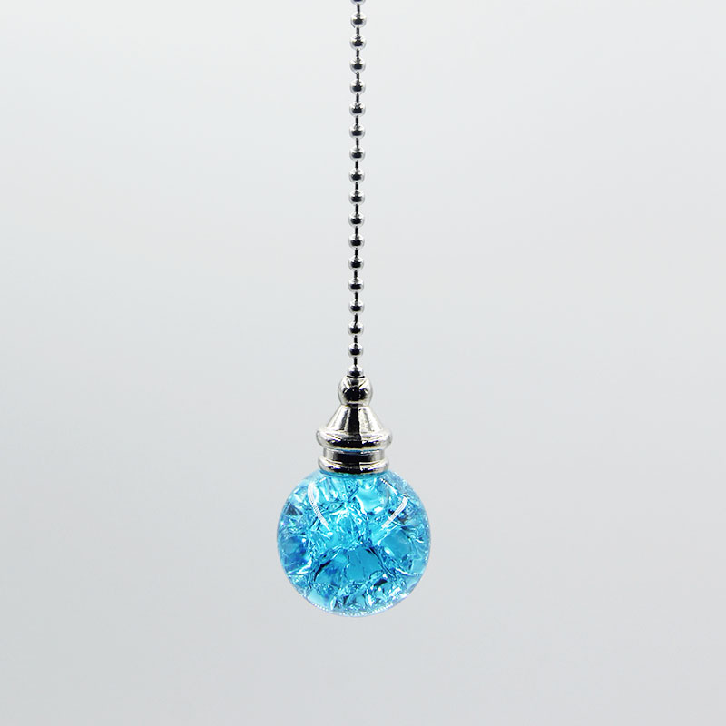 3cm couleur cristal glace fissure boule pendentif ventilateur interrupteur pendentif suspendu Suncatcher maison décoration de mariage ornements créatifs: sky blue