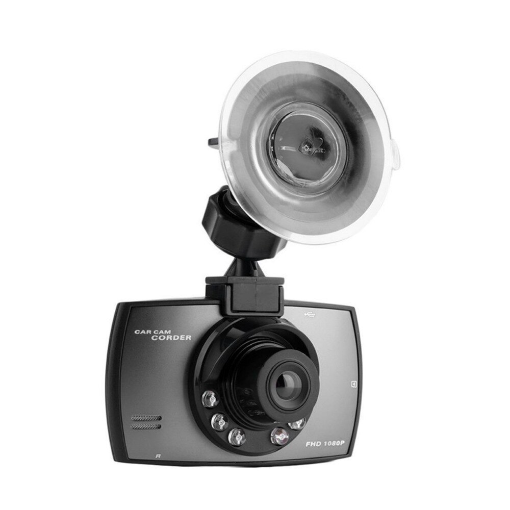 6 led auto dvr camera dashcam video 2.3 inch lcd-scherm g-sensor nachtzicht voertuigcamera recorder