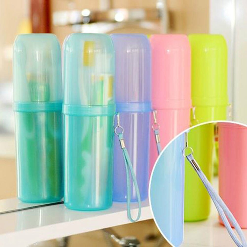 Cute Couple Travel Toothbrush Box Toothpaste Holder Protect Case Cup Storage Sanitary Ware Accessories For Travel Home