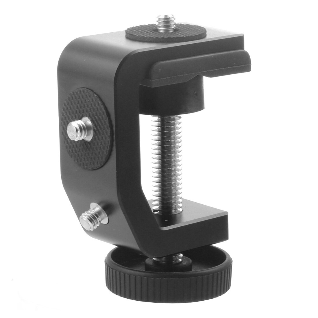 Desktop C-style Camera Screw Clamp + 360 Rotatable Mini Ball Head 1/4 Universal Aluminum Alloy for SLR Flash Light Bracket Stand: Small Clamp Only