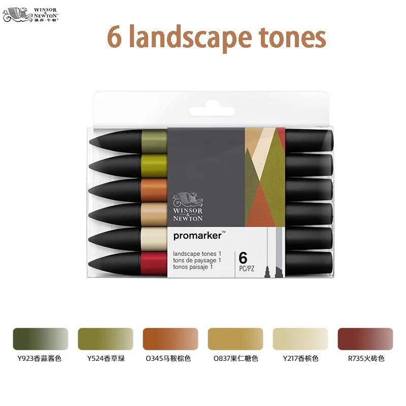 WINSOR & NEWTON Alcohol Based Promarker 6/12/24/48/96 Colors Set Twin/ Double Tip Marker Pens Pro Marker For Artists: Yellow