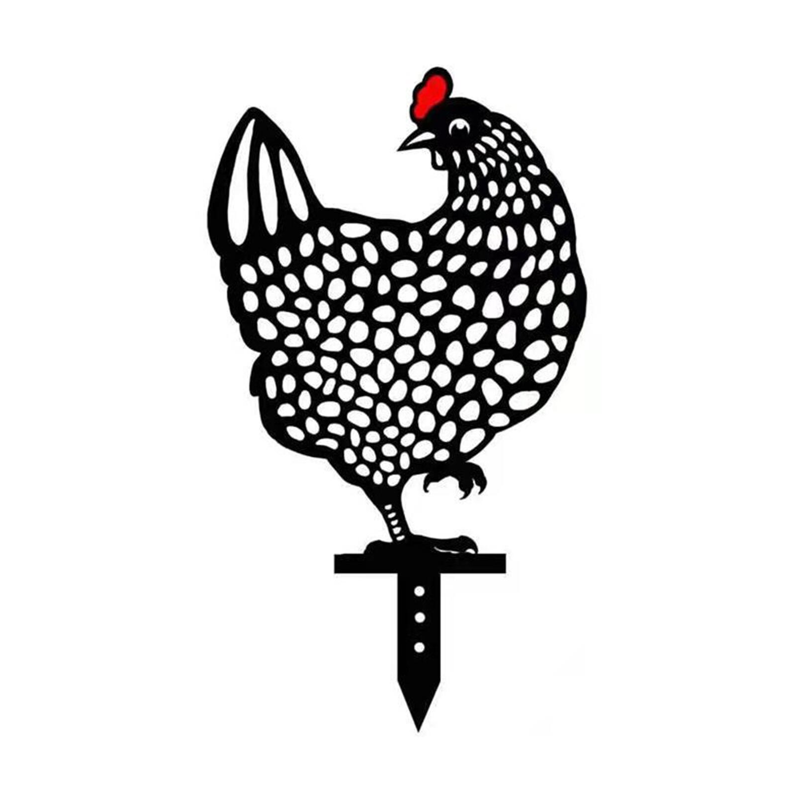 Ornamenti da giardinaggio pollaio arte giardino esterno cortile prato arredamento metallo gallina cortile arredamento regalo decorazioni pasquali: E