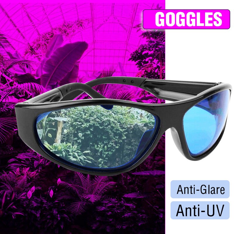 Øjenbeskyttelsesglas briller vækst værelse briller anti-refleks anti-uv grøn / blå linse briller til telt drivhus hydroponics plante lys
