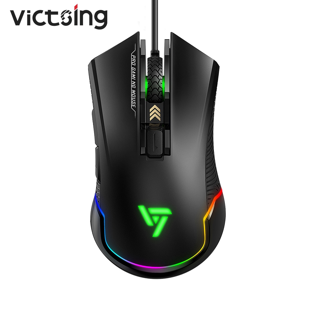 VicTsing PC109 Gaming Mouse Wired PC Gamer Mouse 7250 DPI 6 Buttons Optical Mice Ergonomic With Side Buttons RGB Backlit
