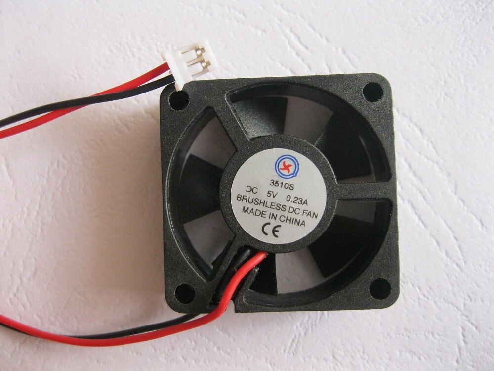 2 stks Borstelloze DC Cooling Fan 5 Blade 3510 s 5 v 35x35x10mm