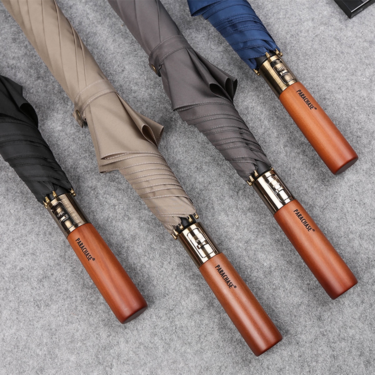 Paraguas grande para hombre, sombrilla de mango largo semiautomático, resistente al viento, de gran Anti UV, para Golf y lluvia, 120cm, 8 varillas,