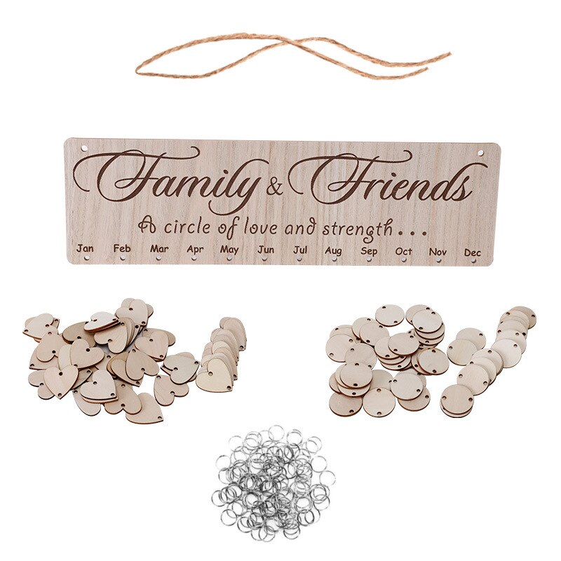 Houten Hanger Handmatig Hangen Handelen Ambachten Kalender Verjaardagsfeestje Thuis Decoratie: B