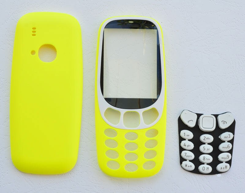 BINYEAE Neue Volle Gehäbenutzen Für Nokia 3310 Gesicht Rahmen Batterie Abdeckung fallen Mit Tastatur + Logo