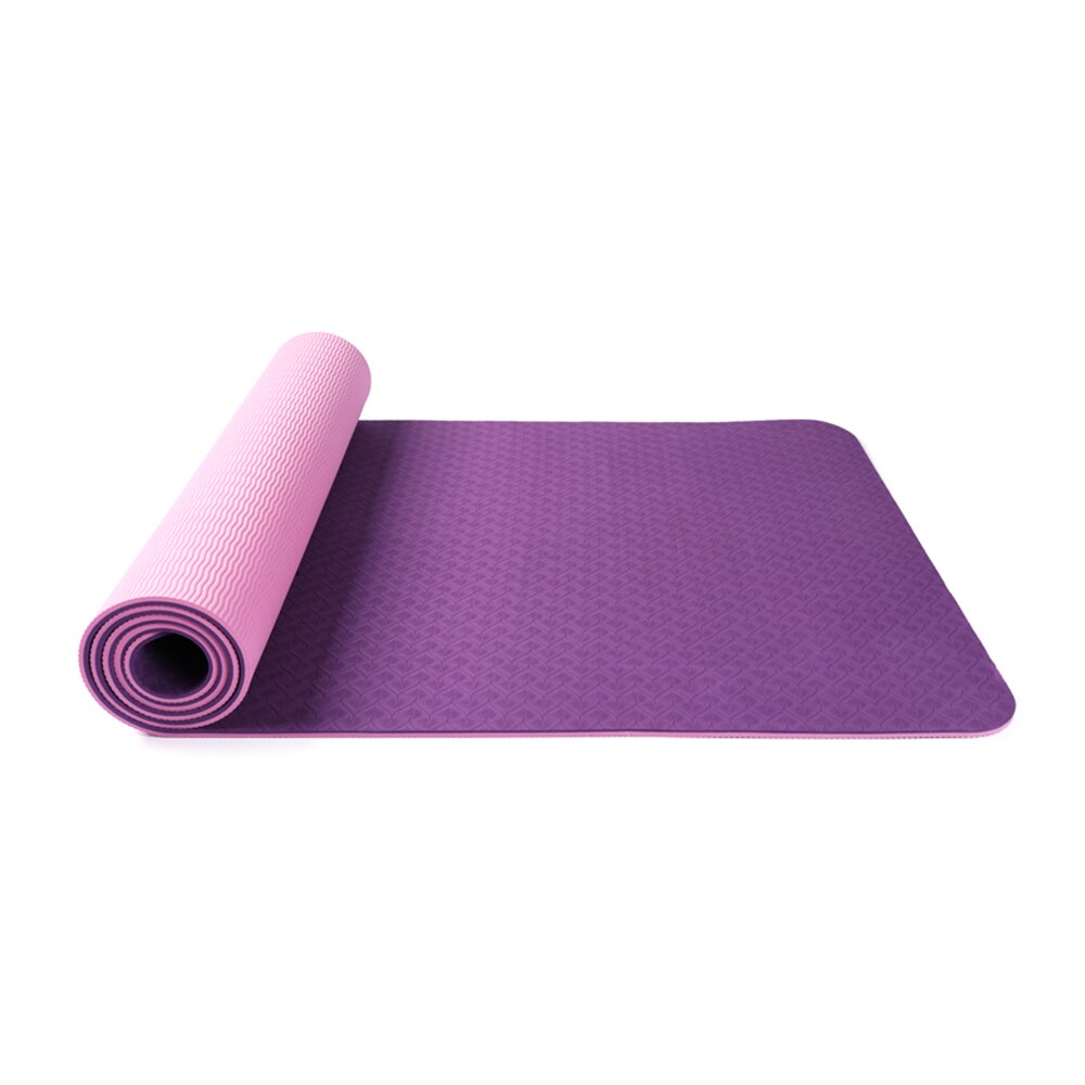 6 millimetri Eco-Friendly di Yoga Zerbino, posizione Linea FAI DA TE Non di Slittamento Non Tossico Esercizio Cuscino con sling bag per le donne le ragazze di casa di allenamento di Ginnastica: PinkPurple