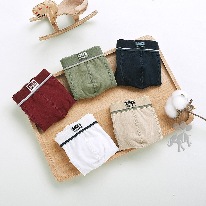 Boys Underwear Children Panties Boys Cotton Boxer Shorts Children's Panties Kids Underwear For 2-16 Years 5 Pcs Toddler