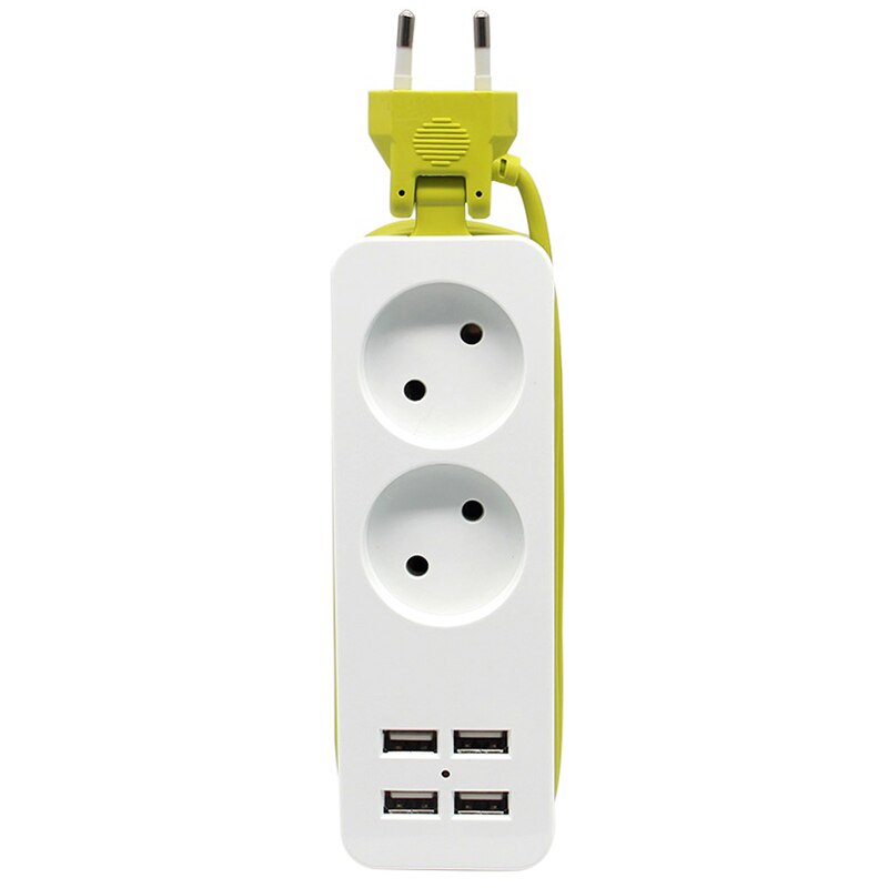 Travel Power Strip Portable Extension Stopcontact Met 4 Usb Wall Charger Smart Desktop Socket Eu Plug